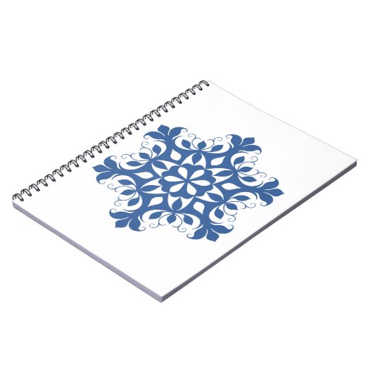 Blue Snowflake Notebook Notizblock (Linke Seite)
