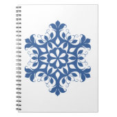 Blue Snowflake Notebook Notizblock (Vorderseite)