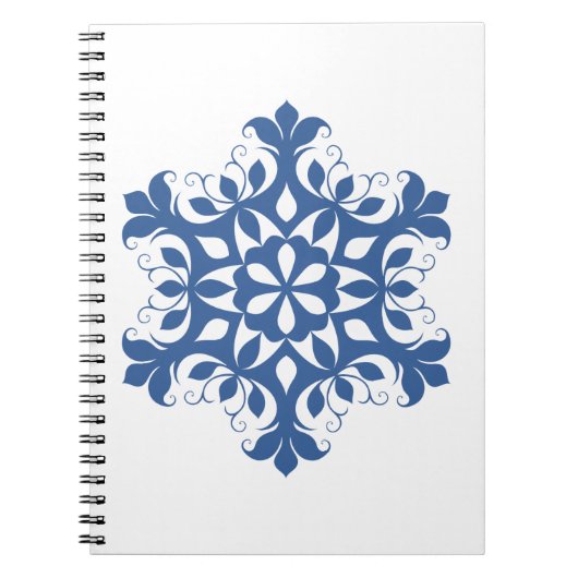 Blue Snowflake Notebook Notizblock (Vorderseite)
