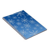 Blue Snowflake Notebook – Winter Aesthetic Journal Notizblock (Rechte Seite)