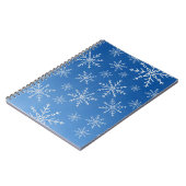 Blue Snowflake Notebook – Winter Aesthetic Journal Notizblock (Linke Seite)