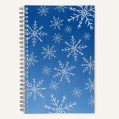 Blue Snowflake Notebook – Winter Aesthetic Journal Notizblock (Vorderseite)