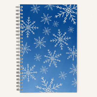 Blue Snowflake Notebook – Winter Aesthetic Journal Notizblock