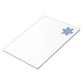 Blue Snowflake Notepad Notizblock (angewinkelt)