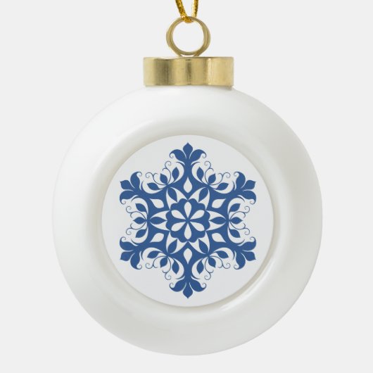 Blue Snowflake Ornament (Vorderseite)