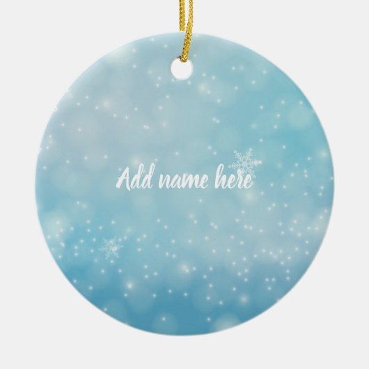 Blue Snowflake Ornament - Add Your Name (Vorne)