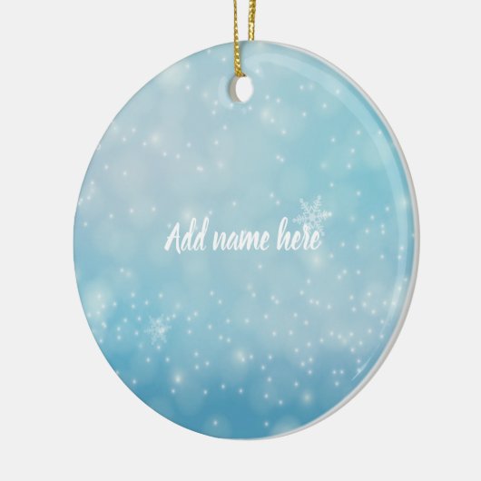 Blue Snowflake Ornament - Add Your Name (Links)