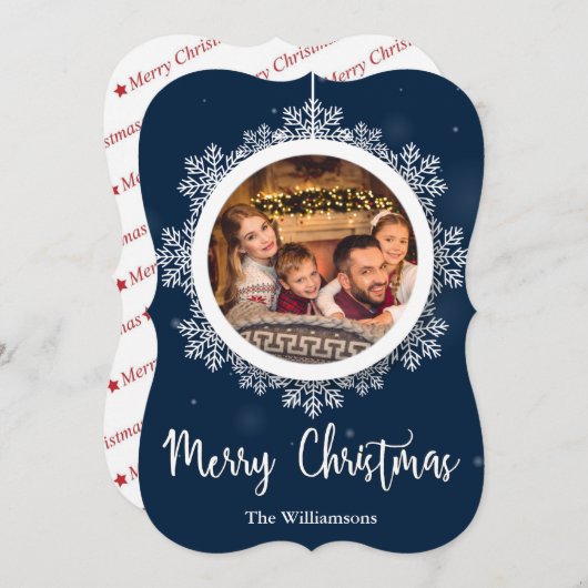 Blue Snowflake Ornament Weihnachten Extravagantes (Vorne/Hinten)