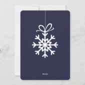Blue Snowflake Ornamente FotoCollage Feiertagskarte (Rückseite)