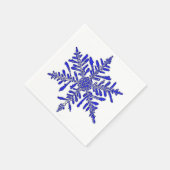 Blue Snowflake Paper Cocktail Napkin Serviette (Ecke)
