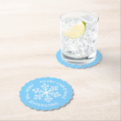 Blue Snowflake Paper Untersetzer (Vor Ort)