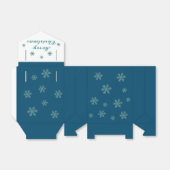 Blue Snowflake Pattern Frohe Weihnachtsferien Box Geschenkschachtel (Ungefaltet)