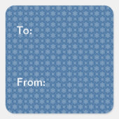 Blue Snowflake Pattern Stickers (Vorderseite)