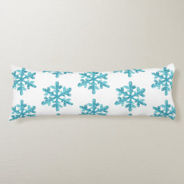 Blue Snowflake Pattern Winter Weihnachten Moderne Seitenschläferkissen