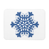 Blue Snowflake Premium Magnet (Horizontal)