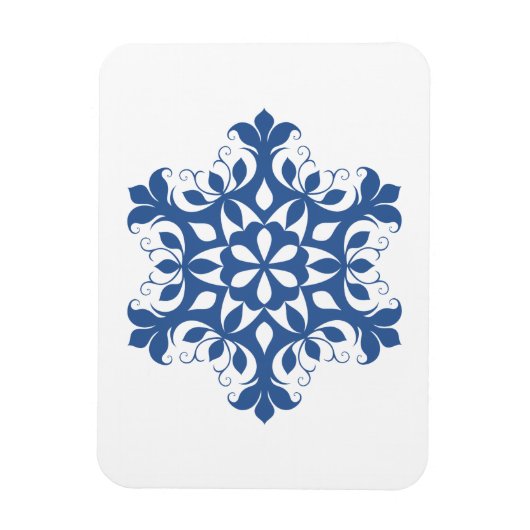 Blue Snowflake Premium Magnet (Vertikal)