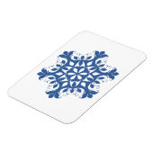 Blue Snowflake Premium Magnet (Linke Seite)