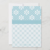 Blue Snowflake Quinceanera Einladungen (Rückseite)