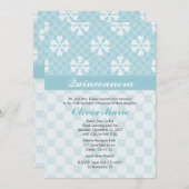 Blue Snowflake Quinceanera Einladungen (Vorne/Hinten)