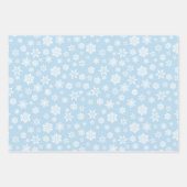 Blue Snowflake Rentier Weihnachtsmuster Geschenkpapier Set (Vorderseite 2)