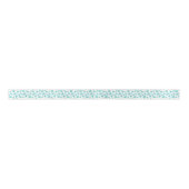 Blue Snowflake Satin Ribbon Satinband (Vorderseite)