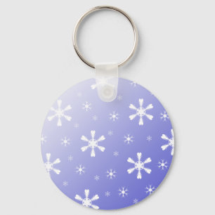 Blue Snowflake Schlüsselanhänger