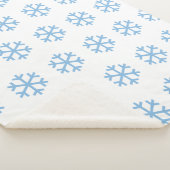Blue Snowflake Sherpa Blanket Sherpadecke (3/4)
