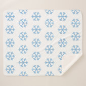 Blue Snowflake Sherpa Blanket Sherpadecke (Vorderseite (Horizontal))