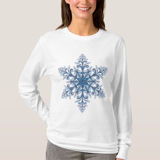 Blue Snowflake Shirt (Vorderseite)