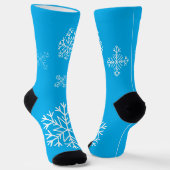 Blue snowflake socks socken (Gewinkelt)