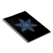 Blue Snowflake Spiral Notebook Notizblock (Rechte Seite)