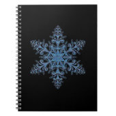 Blue Snowflake Spiral Notebook Notizblock (Vorderseite)