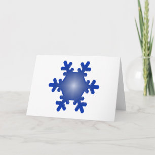 Blue Snowflake Sternexplosion auf Weiß Karte