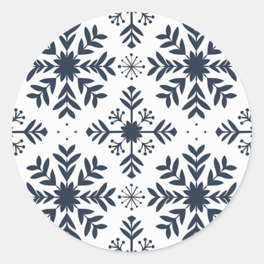 Blue Snowflake Sticker (Vorderseite)