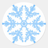 Blue Snowflake Sticker (Vorderseite)
