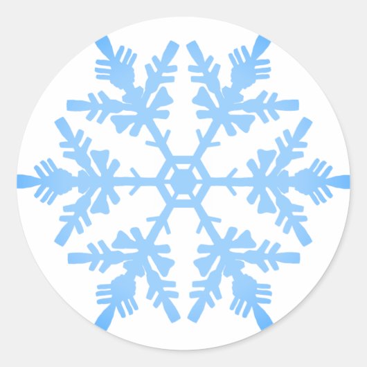 Blue Snowflake Sticker (Vorderseite)