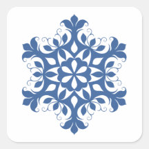 Blue Snowflake Sticker