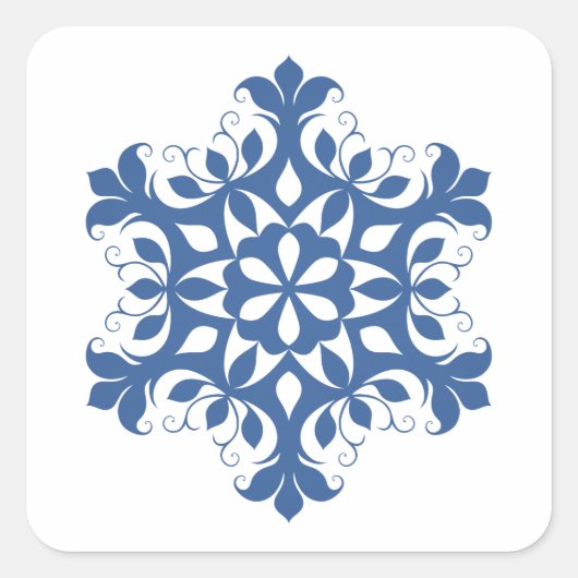 Blue Snowflake Sticker (Vorderseite)