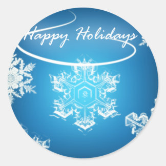 Blue Snowflake Stickers