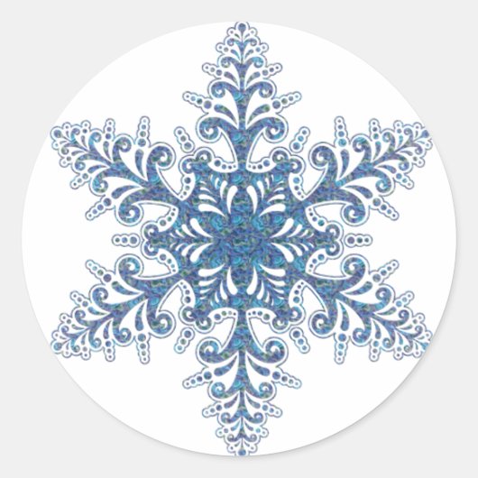 Blue Snowflake Stickers (Vorderseite)
