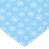 Blue Snowflake Tablecloth Tischdecke (Schrägansicht)