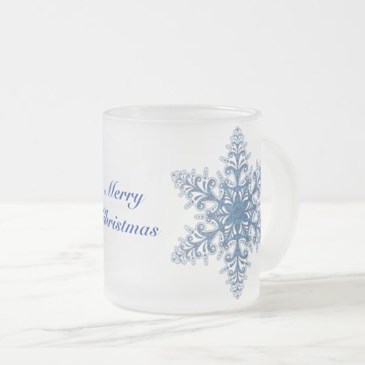 Blue Snowflake Tasse (VorderseiteRechts)