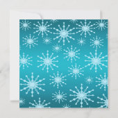 Blue Snowflake & Tiara Design Einladung zum Geburt (Rückseite)