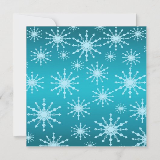 Blue Snowflake & Tiara Design Einladung zum Geburt (Rückseite)