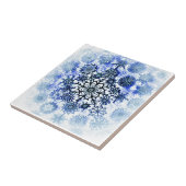 Blue Snowflake Tile Fliese (Seite)