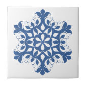 Blue Snowflake Tile Fliese (Vorderseite)