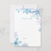 Blue Snowflake Time Capsule Card