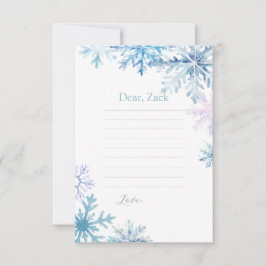 Blue Snowflake Time Capsule Card Einladung