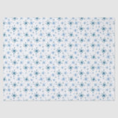 Blue Snowflake Tissue Paper Seidenpapier (Vorderseite)