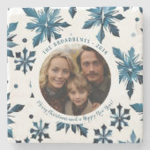 Blue Snowflake Untersetzer (Vorderseite)